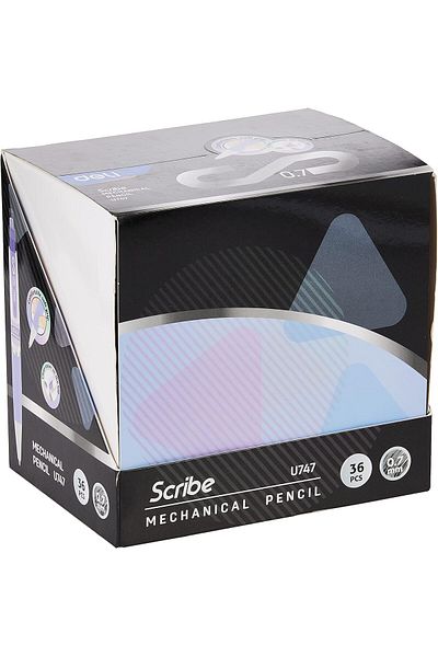 Deli Mechanical Pencil 36-Pieces Set, 5 mm Size