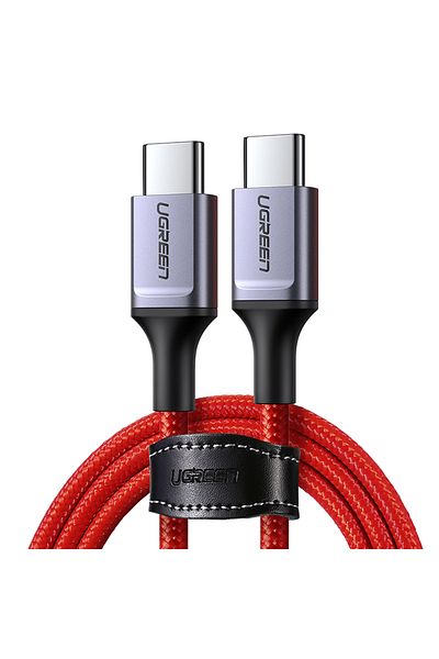 Ugreen Kabel przewód w oplocie USB-C - USB-C 2.0 3A czerwony
