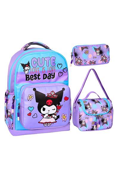 Lifonbag Set ghiozdan unisex pentru copii, cutie de prânz și suport pentru stilou