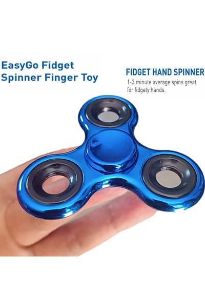 LRS STORE Blue Color Metal Bearing Stress Wheel Long Time Rotating Blue Gold High Quality Fidget Spinner