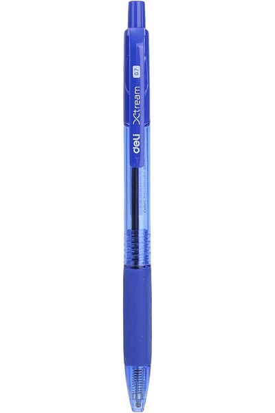 Deli Xtream Retractable Smooth Ball Point Pen, 0.7mm, Blue (Pack Of 12 Pcs)