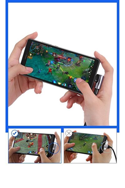 Ugreen Cablu USB cu mufă laterală înclinată - USB-C 1m 3A gri