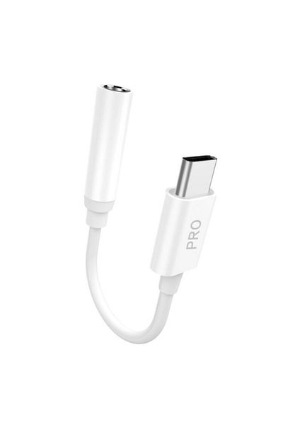 DUDAO Adapter audio przejściówka do słuchawek z USB-C na mini jack 3,5 mm biały