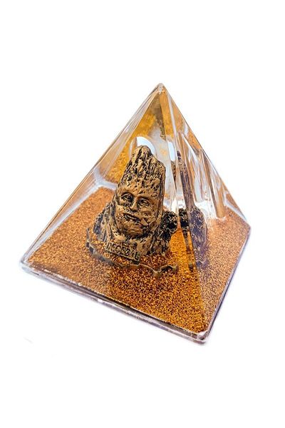 OEM Triangular Decoration in Plastic, Decebal, 8x8cm, Silver-Gold