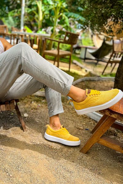 Chekich Ch173 Kbt Velluto Men's Shoes Yellow