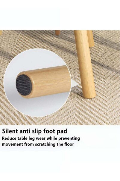 Taimi 5-Pieces Dining Set: Brown Rectangular Table (120x60x73 cm) + 4 White Plastic Chairs (70x40x40 cm)