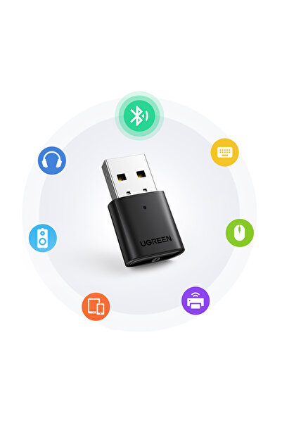 Ugreen Adaptor emițător-receptor Bluetooth 5.0 USB-A, negru