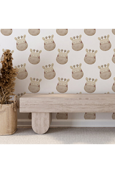 Carmen Zürafa Desenli Kendinden Yapışkanlı Duvar Kağıdı