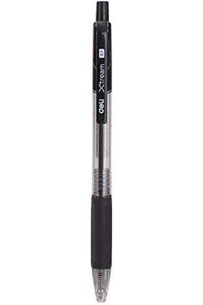 Deli Ballpoint Pen Bullet Tip 0.7mm Black Count (6)