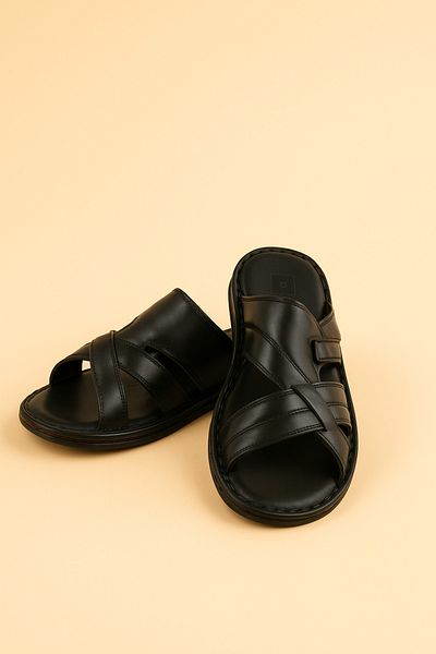 DAXİS Sportwear Company Ανδρικές παντόφλες από γνήσιο δέρμα