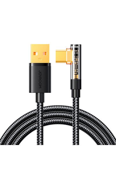 Joyroom Cablu USB-C unghiular - USB pentru încărcare rapidă și transfer de date 3A 1,2 m negru
