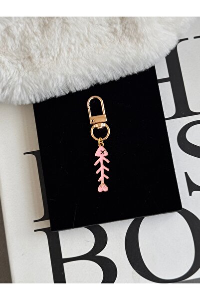 WhimsyWhite Pembe anahtarlık çanta süsü charm altın kaplama cüzdan charm, pembe araba anahtarlığı