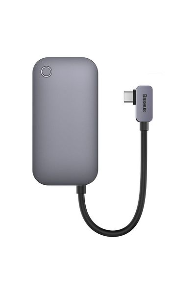 Baseus 6w1 Rozdzielacz portów PadJoy HUB USB do tabletu smartfona USB-C HDMI SD TF ciemnoszary
