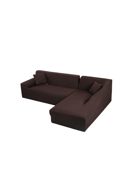 OEM Husă elastică pentru canapea de colț, Comfort Uni, elastan, 145x185cm/185x230cm, maro