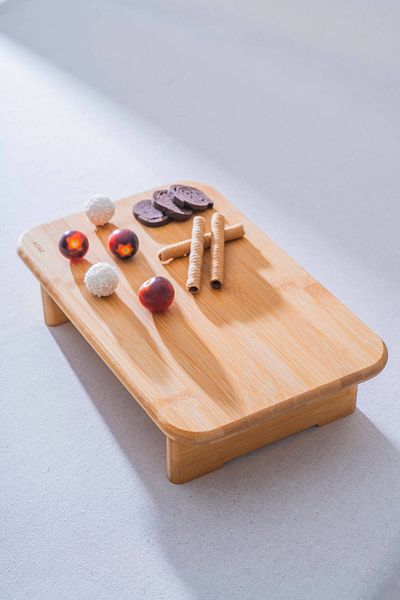 ACAR Rectangular Presentation Stand with Bamboo Legs - 34.5 cm