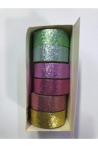 Misyon Silvery Patterned Tape 6 Pieces Msy-0194