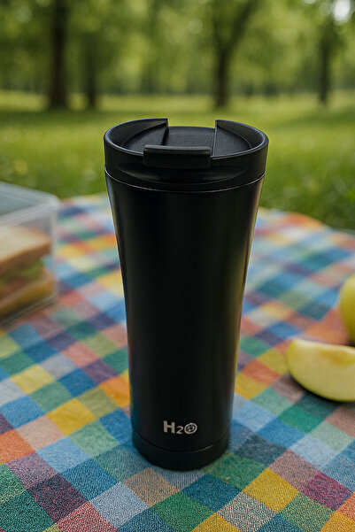 Tohana Stainless Steel Matte Black Thermos Mug 500ml