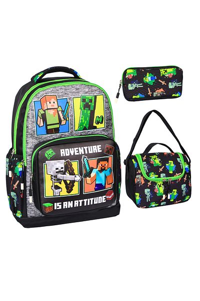Lifonbag Set ghiozdan unisex pentru copii, cutie de prânz și suport pentru stilou