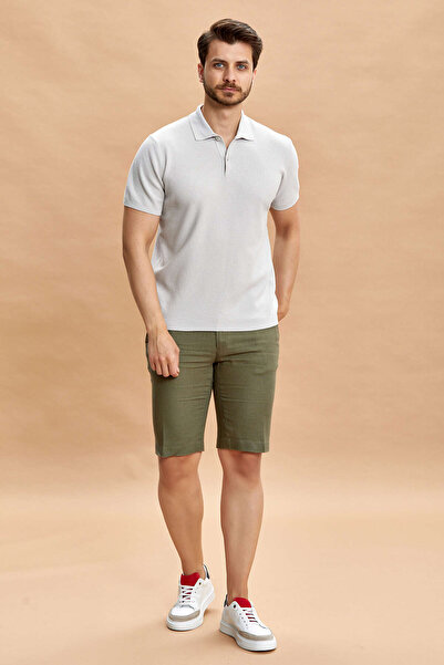 SMILE Earty Gray Polo Knitwear T-Shirt