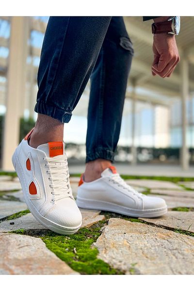 Chekich CH151 GBT Glasses Men's Shoes WHITE - ORANGE