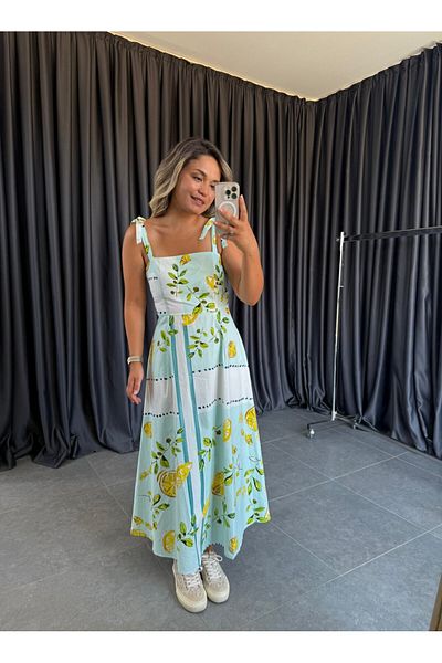 BÜŞRA PERKER Patterned Strap Dress