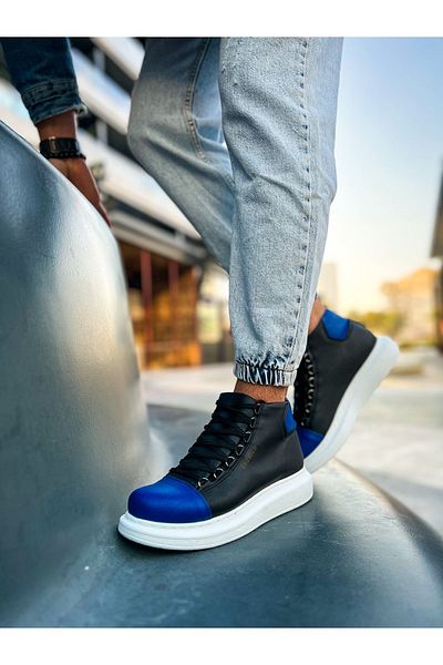 Chekich CH258 GBT Roma Colorful Men's Boots BLACK/SAX BLUE