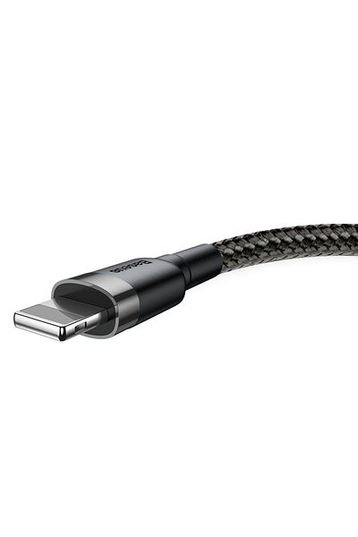 Baseus Wytrzymały kabel w oplocie do iPhone USB - Lightning QC3.0 2.4A 1m czarno-szary