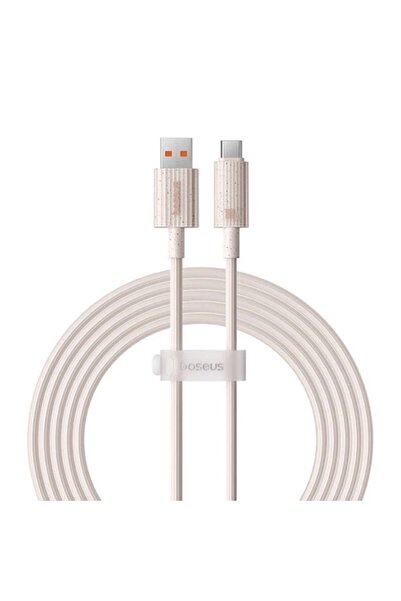 Baseus Cablu Habitat Series, încărcare rapidă, USB la USB-C, 100W, 2m, roz