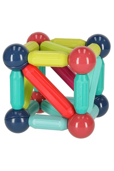 Glow Goods Interactive 3D Magnetic Construction Set for Kids, 50 Pieces, Multicolor