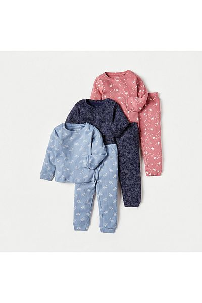 Juniors All-Over Print T-shirt and Pyjama - Set of 3