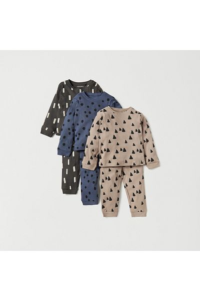 Juniors All-Over Print T-shirt and Pyjama - Set of 3