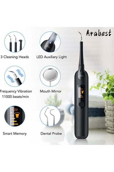 COOYA Oral Care Tooth Cleaning Kit,IPX6 Waterproof,3 Cleaning Heads & 5 Strengths,24.5 x 8.6 x 2.5cm
