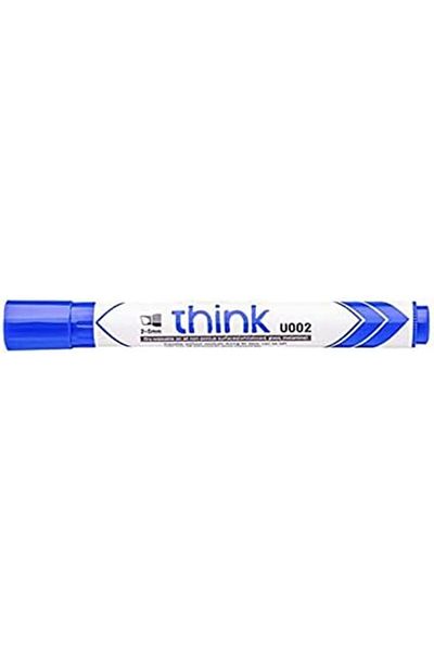 Deli Think 2-5mm Chisel Tip Dry Erase Markers 1x12 Piece, Blue
