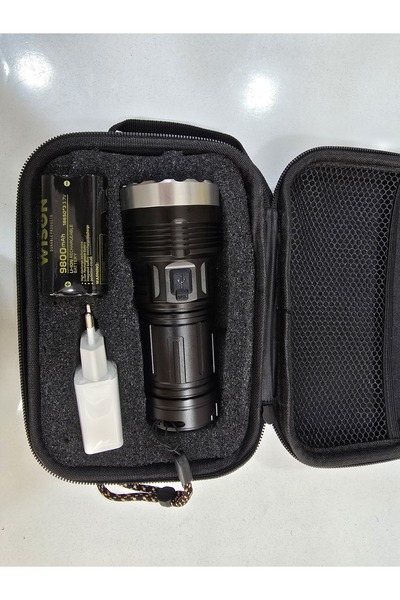 Wıson Ws-4510 Şarj Edilebilir Profesyonel El Feneri Siyah