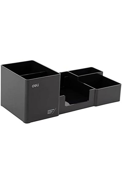 Deli Desk Organizer, Office Organizer with Pencil Holders, Sticky Note Tray, Paperclip Storage, Desk