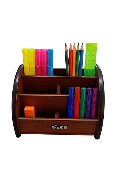 HOMİX Homix Table Top Wooden Organizer Organizer Pen Holder (1024)