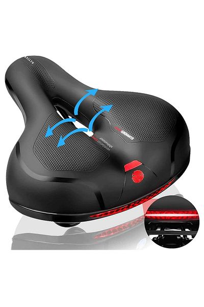 Aptel Bicycle saddle, gel, black, 25x20x9 cm
