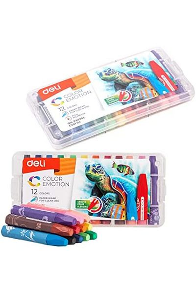 Deli Oil Pastel 12 Color, PVC Box (EC20104)