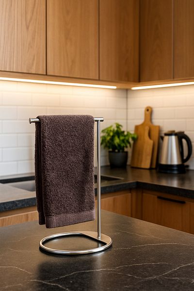 Edora Home Ασημί Χρώμα Μεταλλική Κάθετη Πετσέτα Ανοξείδωτη |   Πάγκος Μοντέρνο Μπάνιο, Οργανωτής Κουζίνας, Πολλαπλών Χρήσεων