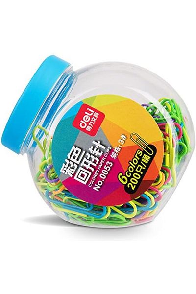 Deli Paper Clips, 29 mm Size, Assorted, E0053, Paper Clip