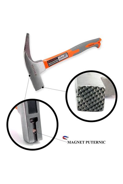 richmann exclusive Carpenter's hammer with ergonomic handle, magnetic nail holder, 600g &#8211; RICHMANN EXCLUSIVE