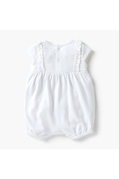 Juniors Embroidered Romper with Bloomer