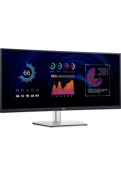3dmodellemeofisi Monitor Komputerowy DELL P3424We 34,1" 3440x1440 Pikseli 4K Ultra HD LCD Czarny, P3424WE