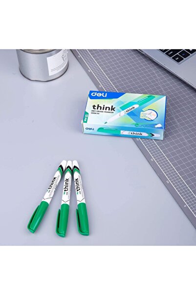 Deli Dry Erase Marker Bullet Pen Type, Green (1X12)
