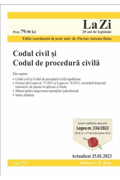 Editura CH Beck Codul civil si Codul de procedura civila. Cod 772.
