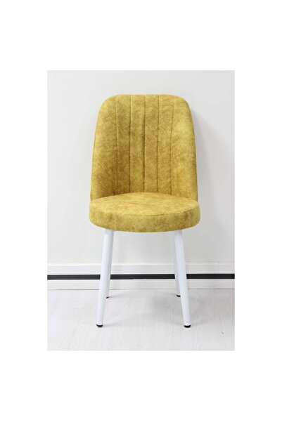 ARTA DOOR Set of 4 Cronos Chairs Yellow White Leg - HoReCa, Kitchen, Living Room, Office, Bedroom, Classic