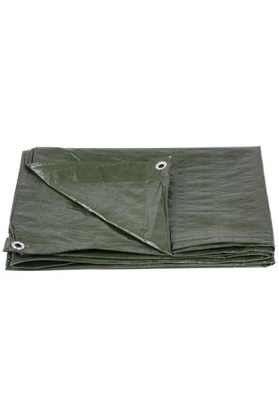 Strend Pro Waterproof tarpaulin with rings, 3.9&#215;4.9 m, PE, 65 g/m2, 20 m2