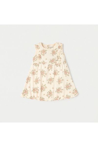 Juniors Floral Print Sleeveless A-line Dress