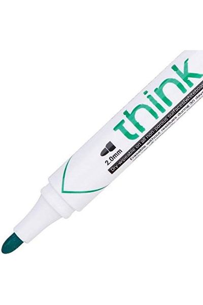 Deli Think 2.0 Mm Bullet Tip Dry Erase Markers, Green