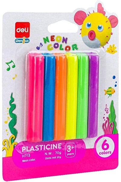 Deli EH713 6 ألوان بلاستيسين 70 جم